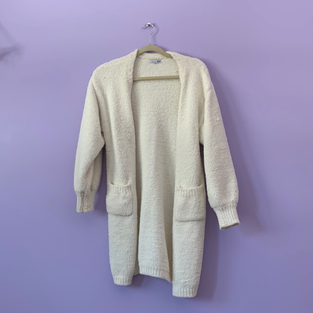 White Fashion Nova cardigan. Size M